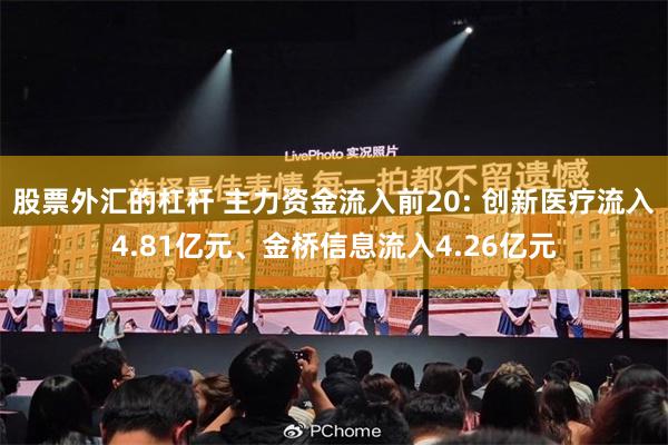 股票外汇的杠杆 主力资金流入前20: 创新医疗流入4.81亿